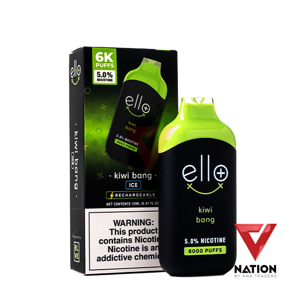 BLVK ELLO PLUS KIWI BANG 5.0% 6000 PUFFS