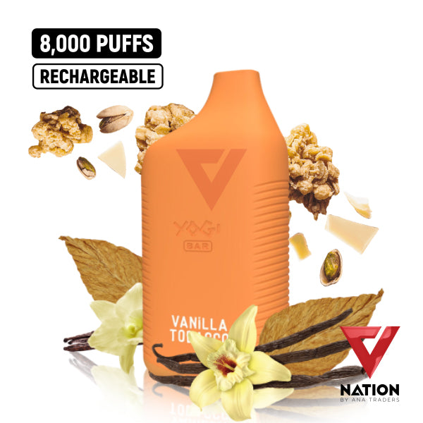 YOGI BAR VANILLA TOBACCO GRANOLA 5% 8000 PUFFS