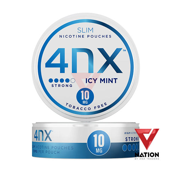 4NX TOBACCO FREE SLIM NICOTINE POUCHES ICY MINT 10MG