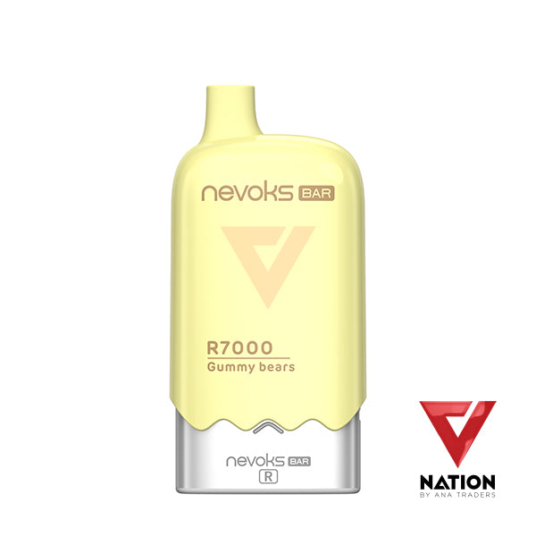 NEVOKS BAR R7000 KIT GUMMY BEARS 5% 7000 PUFFS  (REMOVABLE BATTERY)