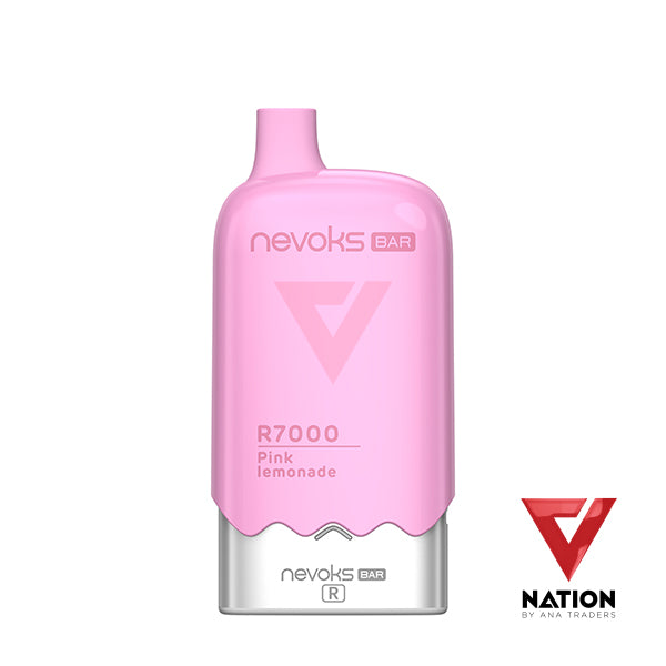NEVOKS BAR R7000 KIT PINK LEMONADE 5% 7000 PUFFS  (REMOVABLE BATTERY)