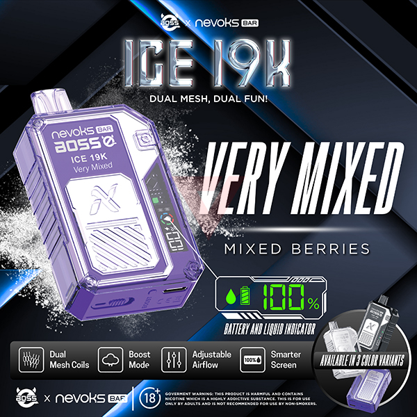 NEVOKS BAR ICE  MIXED BERRIES 2% 19K PUFFS (VERY MIXED)